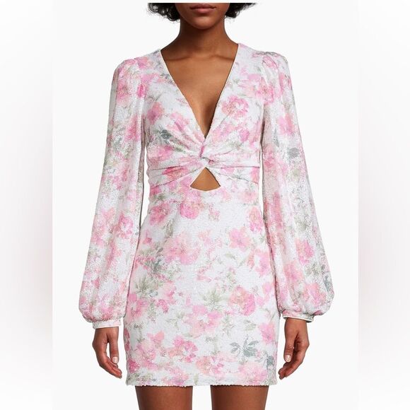 NWT One33 Social Vintage Floral Minidress sz 6 - Picture 7 of 8